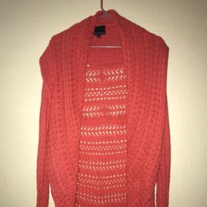 Coral crochet cardigan